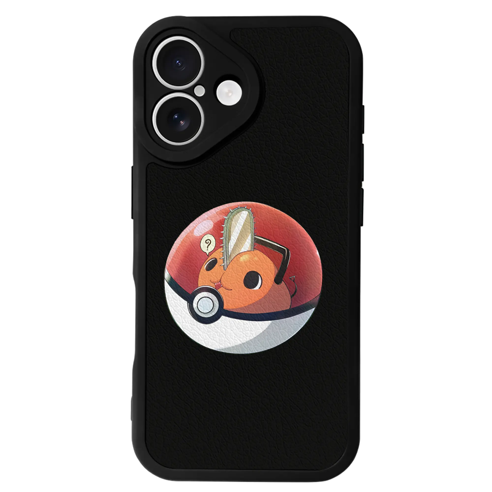 チェンソーマン グッズ,ポチタ - IPhone 16シリーズ対応 ・ シリコンスマホケース ・ レザー調 ・ 高精度フィット ・ 耐衝撃 ・ ワイヤレス充電対応 ・ 精密カット